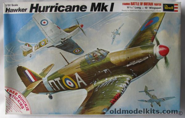 Revell 1/32 Hawker Hurricane Mk I or PR Mk 1, H217 plastic model kit